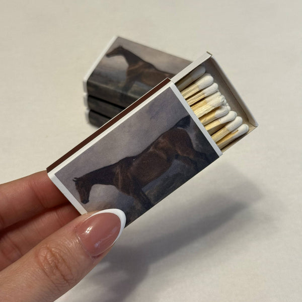 Vintage Style Brown Horse Match Box