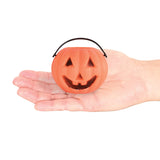 Plastic Miniature Pumpkin 3" x 2¾" Buckets, 6 per pack,