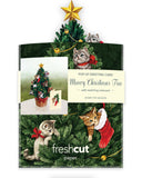 Mini Meowy Christmas Tree (10 Pop-up Greeting Cards)