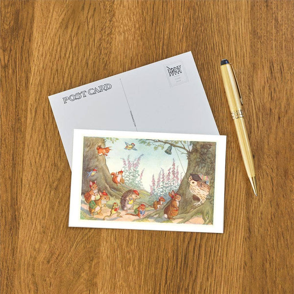 Postcard KF-844 Forest Animal Visit Owl