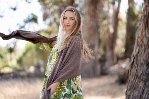 Cashmere Scarf/ Wrap Mocha