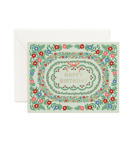 Rosette Birthday Card