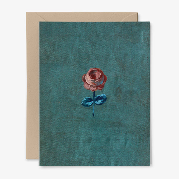 Rose Card | Romantic | Any Occasion | Floral: Packaged in Plastic Sleeves