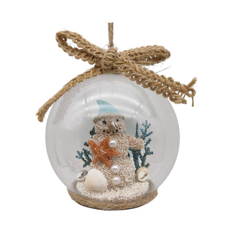 Sand Snowman in Globe Orn