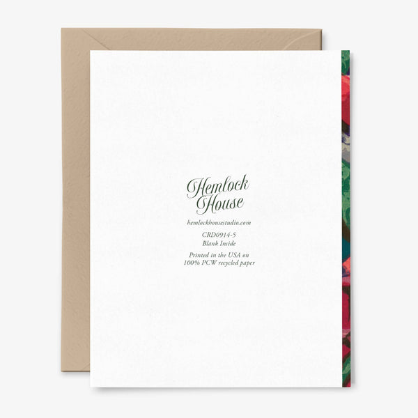 Painterly Flowers Card | Garden | Any Occasion | Floral | Vintage: Packaged in Plastic Sleeves