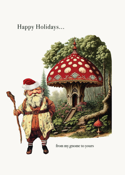 Happy Holidays from my gnome to yours  5x7 Holiday greetings
