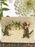 VT093P ~ Little Vintage  Christmas Card with Glitter