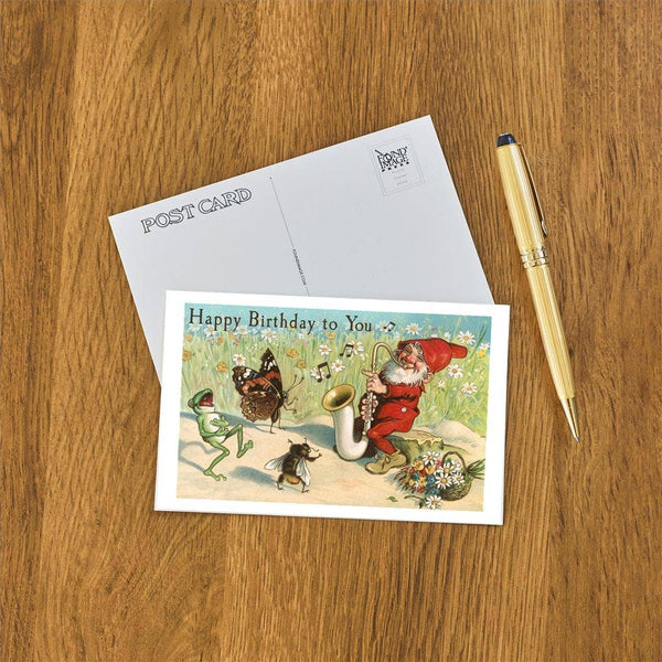 Postcard HB-205 Happy Birthday, Elf and Frog