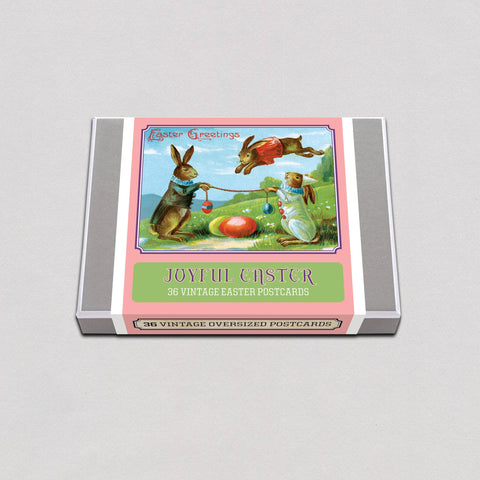 Joyful Easter Postcard Box - 36 Unique Vintage Postcards