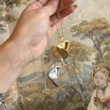 Vintage Style Heart Shaped Locket: Gold Tone