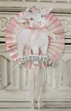 Spring Lamb n Roses Celebrate Wand Decoration