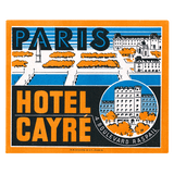 Bonjour Paris - Travel Label Sticker Box