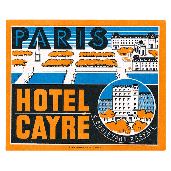 Bonjour Paris - Travel Label Sticker Box