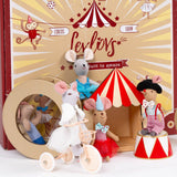 Ballerina Mouse and Friends in a Theater Box, with Magnetic Hands
