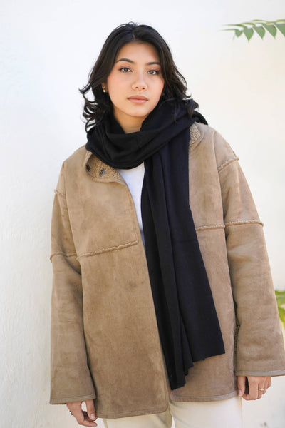 Cashmere Scarf/Wrap Black: Black