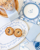BLU1241 - Diamond Bunny Pattern 9" Plate