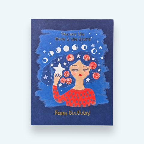 Greeting Card - The Moon & the Stars Birthday