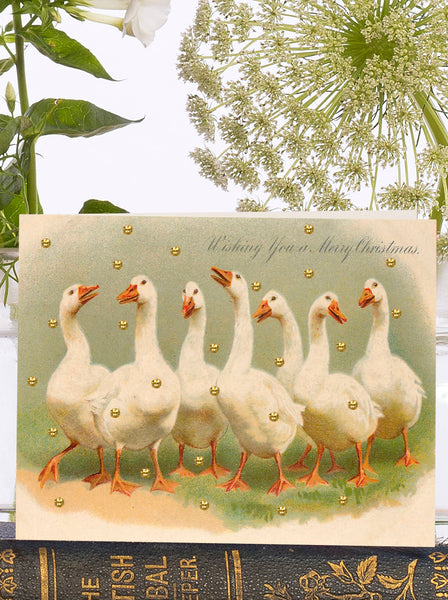 VT0007P ~ Little Vintage  Christmas Card with Glitter