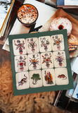 Imperial Garden Mahjong Decoupage Glass Tray: 6"X 6"