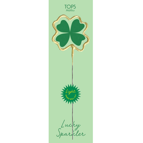 Big 8" Gold 4-Leaf Clover Sparkler Card - St. Patrick's Day
