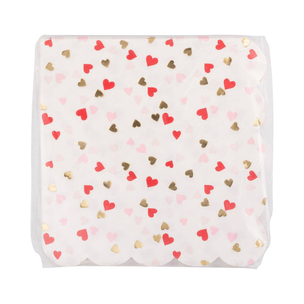 PLNP720 - Foil Tiny Hearts Cocktail Napkin