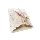 Lilac Gold Star Happy Birthday Greeting Card