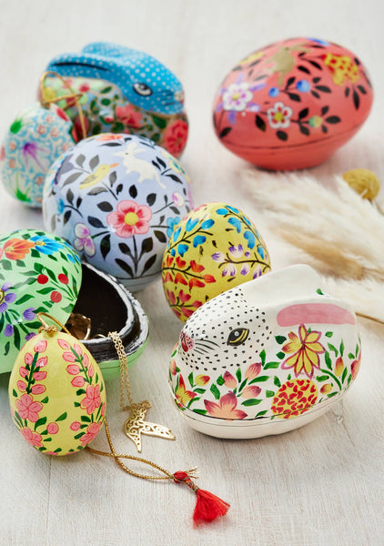 Kashmiri Floral Hand Painted Easter Gift Box