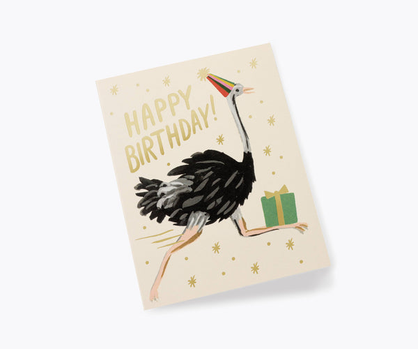 Ostrich Birthday Card