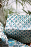 Block Printed Wrapping Paper Sheets - Buti Turquoise