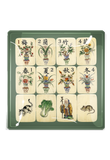 Imperial Garden Mahjong Decoupage Glass Tray: 6"X 6"