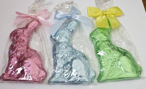 Easter Foil Wrapped Rabbit with Flower (3.5 oz)