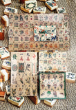 Mahjong #4 Decoupage Glass Tray: 6"X 10"