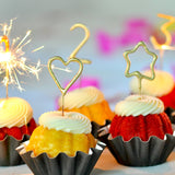 Refill- Mini Gold Number Sparkler 4": Mini Gold Number - Heart
