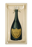 Dom Pérignon Brut Champagne Glass Decoupage Tray: 4"x 9"