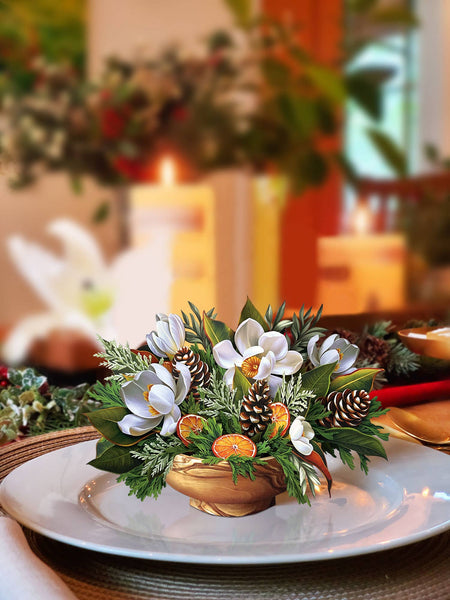 Mini Winter Magnolia  (10 Mini Pop-up Greeting Cards)