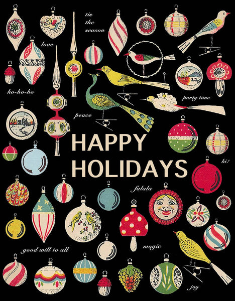 Happy Holidays (Ornaments )• A-2 Holiday Greeting Card