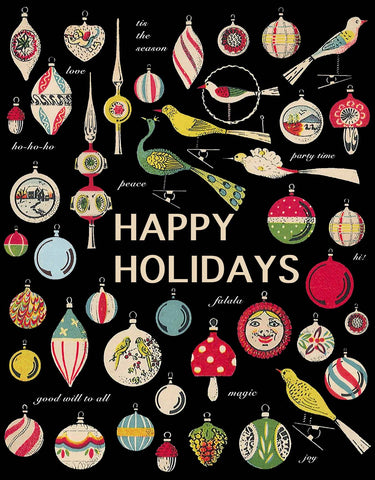 Happy Holidays (Ornaments )• A-2 Holiday Greeting Card