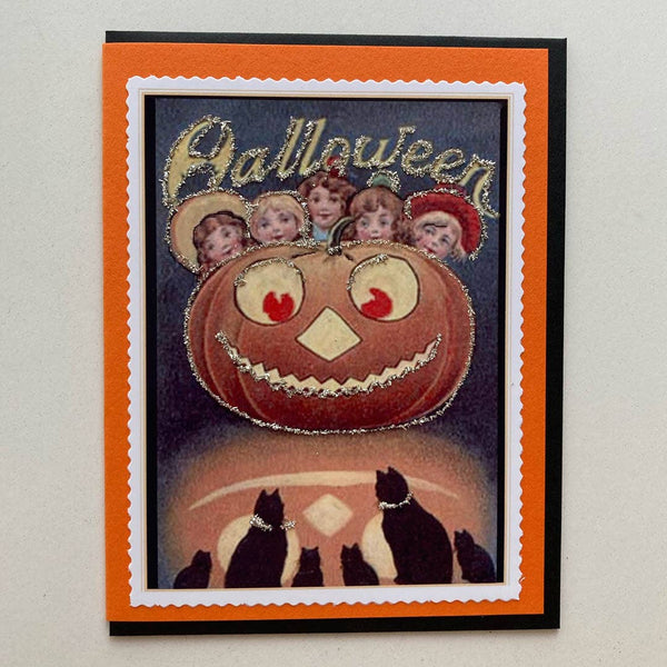 Cards Halloween: Witch Rides