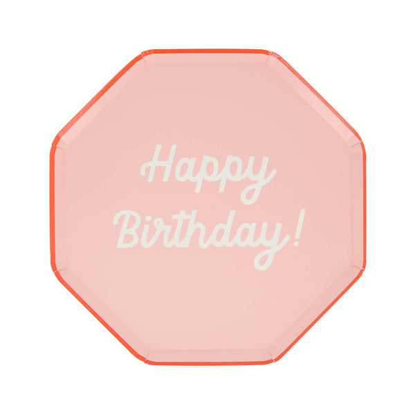 Mixed Happy Birthday Side Plates