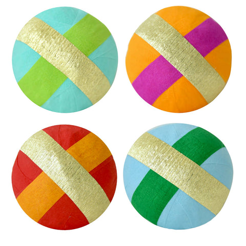 Mini Surprise Ball - Gold Metallic Stripe - Assorted Colors