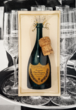 Dom Pérignon Brut Champagne Glass Decoupage Tray: 4"x 9"