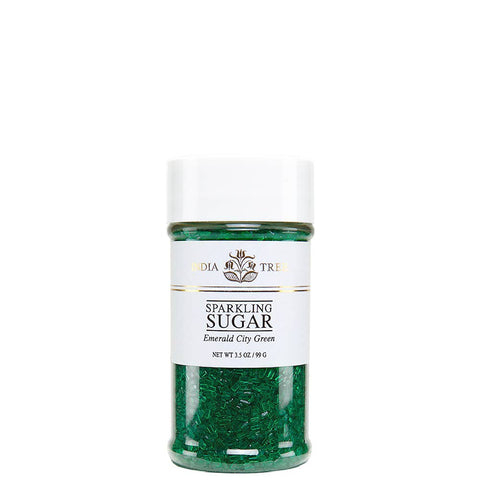 Emerald City Green Sparkling Sugar: Small Jar (3.5 oz) – Case of 6