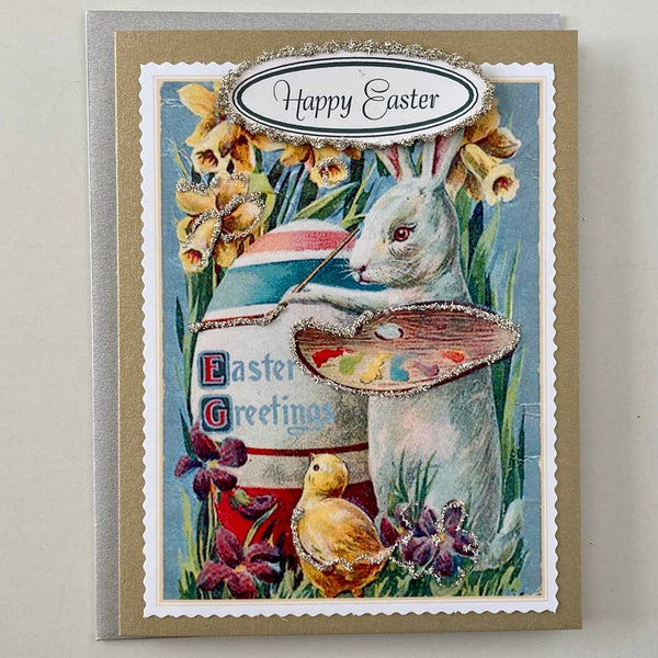 Greeting Cards-Easter, Spring, Mother's Day: Bunnies in Boat