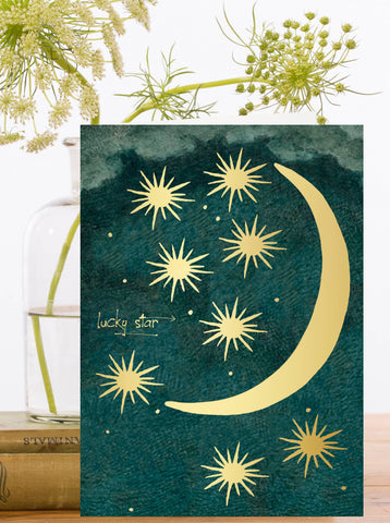 RS293P ~ Gold Foil Whimsical Greeting Card