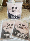 Vintage Fairy Girls We Like Us Gift Tag Keepsake