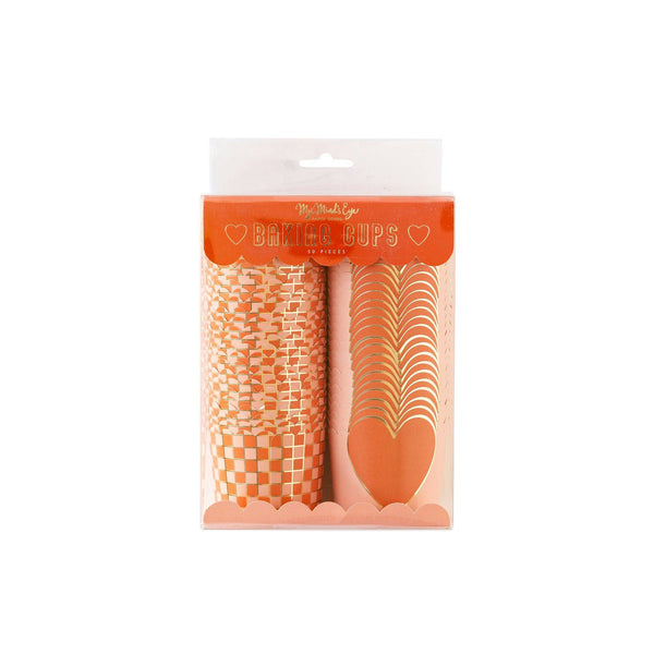 PLCC1522 - Gold Foil Check Baking Cups (50 pcs)