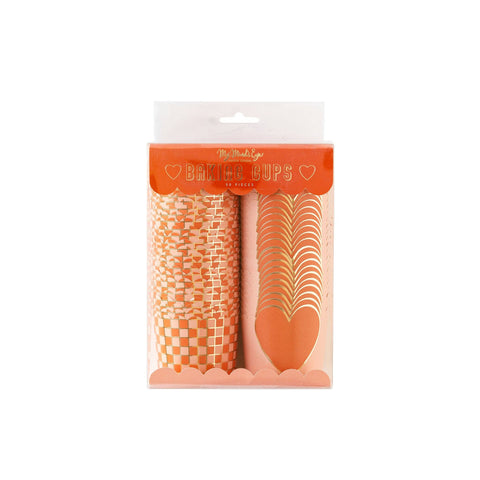 PLCC1522 - Gold Foil Check Baking Cups (50 pcs)
