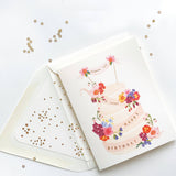 Wishing You a Happy Birthday Cake Greeting Card