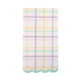 PLNP953 - Multi Plaid Scallop Guest Napkin