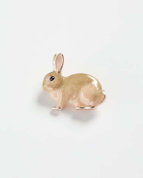 FABLE Enamel Rabbit Brooch